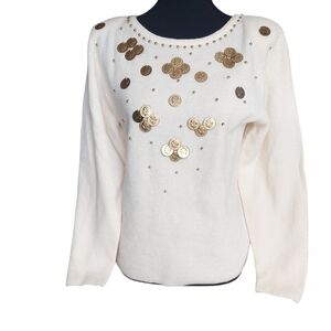 Vintage Marisa Christina Grecian Goddess Sweater Angora Blend Long Sleeve